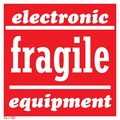 Decker Tape Products Label, DL1782, ELECTRONIC EQUIPMENT FRAGILE, 4" X 4" DL1782